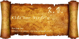 Kléber Virág névjegykártya