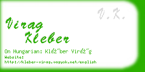 virag kleber business card